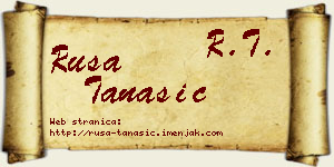 Rusa Tanasić vizit kartica